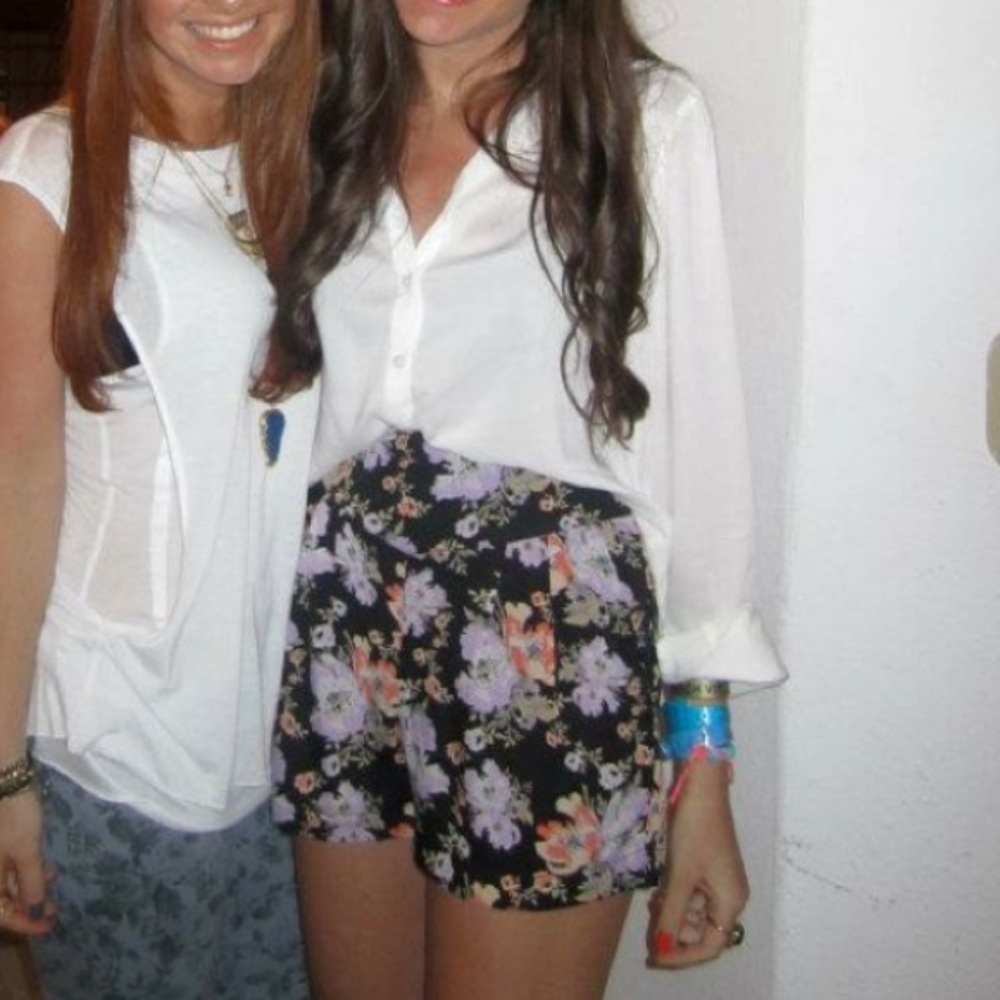 Urban Outfitters Silk Floral Short